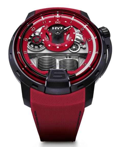 Review Replica HYT H1 colorblock-red 148-TT-80-NF-FR watch - Click Image to Close